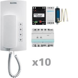 Elcom 1001910 i2-BUS intercom set AKB-10 audio set 10 participants