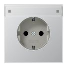 Jung AL1520KINA SCHUKO socket, 16 A 250 V ~, with label field, integrated increased contact protection, SAFETY+, LS series, aluminum