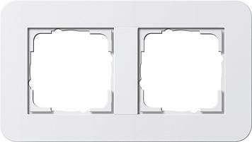 Gira 0212410 cover frame 2f Gira E3 pure white/pure white