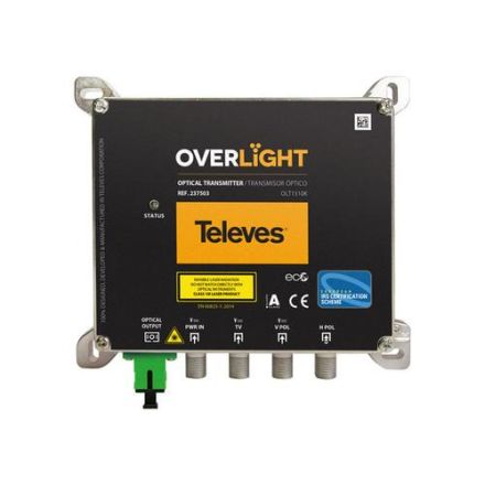 Televes 237503 OLT1310K 2 x SAT Wideband in 1310 NM Optical Transmitter