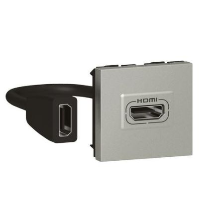 Legrand 079279L Mosaic HDMI 2.0 prev.2mod with cable aluminum connection unit
