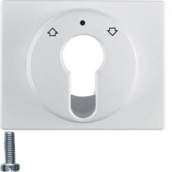 Berker 15040079 Central piece for blind key switch/button polar white, glossy Berker A