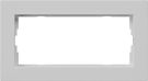 Gira 1002375 2f oM flat E2 grey cover frame