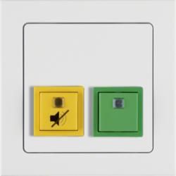 Berker 52056099 Stop/presence button with frame polar white including Berker Q.3