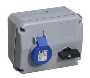 ABB Stotz-Kontakt 216MHS6 , Switchable wall socket, 16 A 6h, IP44, 2P+E , 2CMA167623R1000