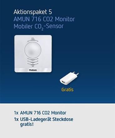 Theben 9600138 1x-AMUN 716 CO2 Monitor + 1x power supply special offer package 5