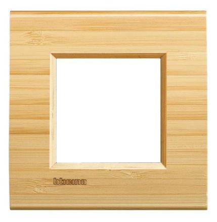 Bticino LNA4802LBA Light frame BAMBOO 2-module, (wood)