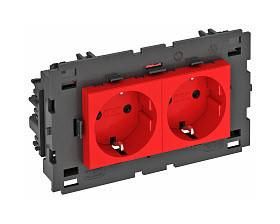 OBO Bettermann STD-D0C8 SRO2 0° 2-way socket SCHUKO, 6120438