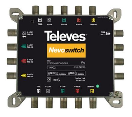Televes AZS515G junction cast Nevo, 5-way, 15dB