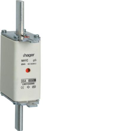 Hager LNH1035M6 NH fuse link NH1 gG 690V 35A K-detector