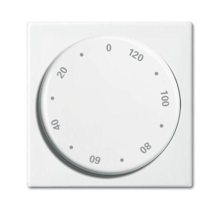 Busch-Jaeger 1771-914-102 Central plate, with rotary knob, with print alpine white