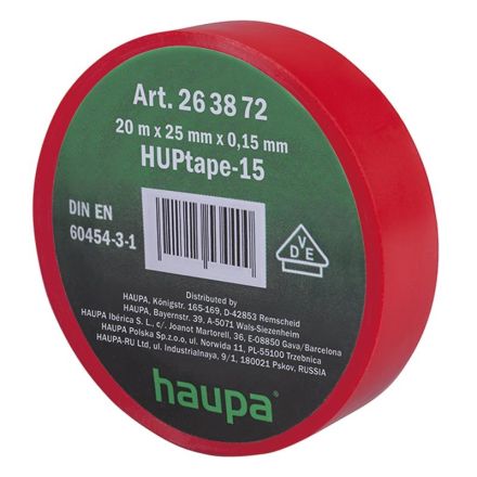 HAUPA 263872 insulating tape PVC 25mm 20m rt 105°C 0.15mm