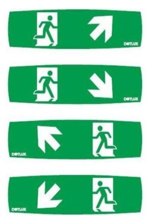 Dotlux 5393 for LED emergency light EXIT 5389 PK=4pcs pictogram set