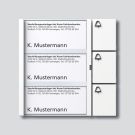 Siedle BTM 650-03 W bus button module in white