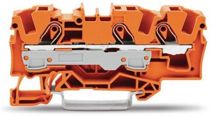 Wago 2006-1302 TOPJOB S orange 6/10qmm 3 conductor feed-through terminal