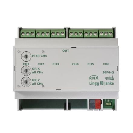 LINGG&JANKE Q79438 blind/roller shutter actuator | 10A 250VAC 6TE, 6-way