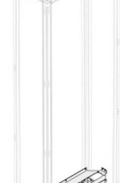 ABB Striebel & John PBWF2526A base plate for EV flanges, internal, 1-field wide, depth 300mm, 1STQ001214M0000