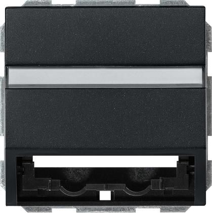Gira 0870005 support ring+BSF System 55 black data cover