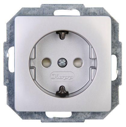 Kopp 920620089 PARIS increased contact protection silver SCHUKO socket