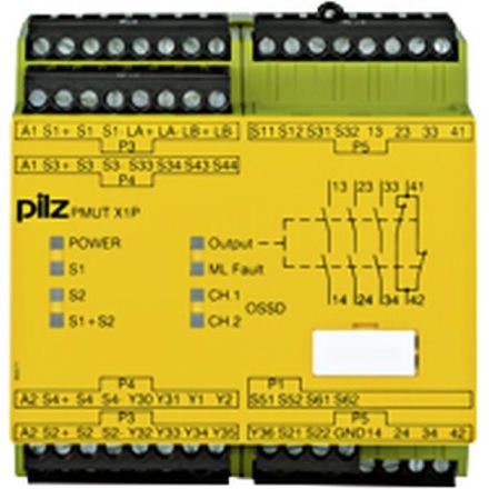 Pilz 778010 PMUT X1P 24VDC 3n/o 1n/c 5so Muting control