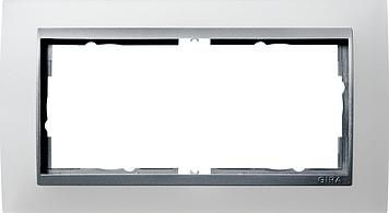Gira 100250 cover frame 2f without MS for color Alu Gira Event Opaque White