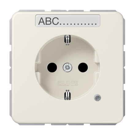 Jung CD1520BFNAKO SCHUKO socket, 16 A 250 V ~, without claws, with function display, with label field, integrated increased contact protection, SAFETY+, thermoplastic, Ser