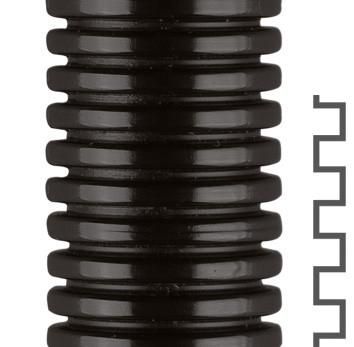 Flexa 10206202070 ROHRflex Multi-PA6 DN70 black solid plastic corrugated hose