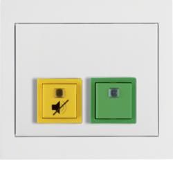 Berker 52057009 Stop/presence button with frame polar white, glossy Berker K.1