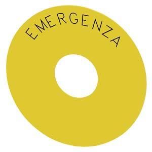 Siemens 3SU1900-0BC31-0JA0 backing plate for emergency stop yellow 75mm 23mm