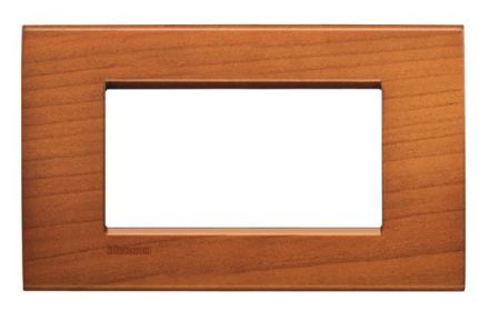Bticino LNA4804LCA Light frame CHERRY 4-module, (wood)