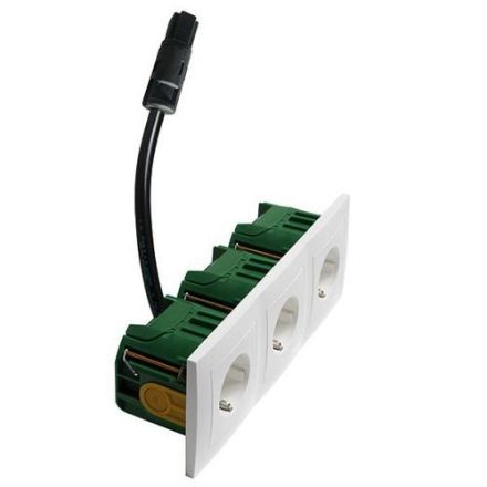 Hochköpper 00075031 H 11.6613/673.02 RD30 3-way Badora socket SCHUKO