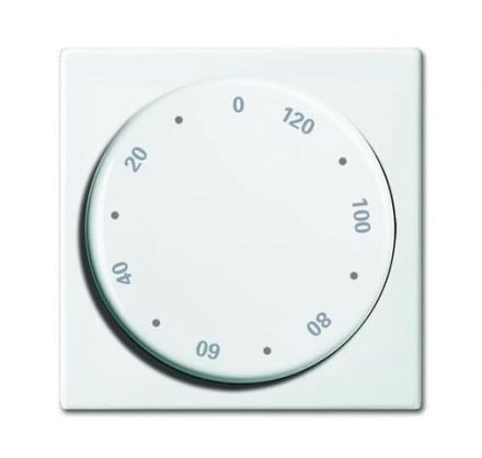 Busch-Jaeger 1771-914-103 Central plate, with rotary knob, with print alpine white