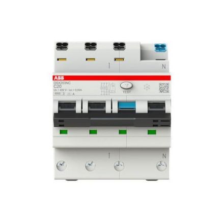 ABB Stotz-Kontakt 2CSR256192R1204 DSX203NCA-C20/0.03 6kA 3P+NAC 20 30mA FI/LS switch