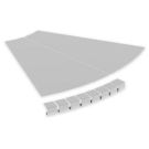 Unex 67614-04 for flat 45° grey RAL7035 600 R300 U23X cover