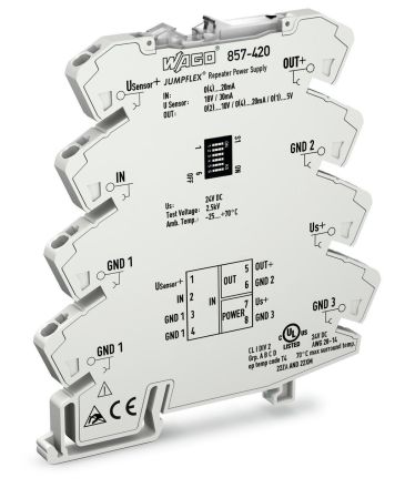 Wago 857-420 Configuration DIP switch 24V D power supply isolator