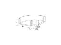 Niedax KKW80.250 GFK-90° for KK small 80x250mm polyester arch