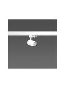 RZB 742.129.002 Calido 12W 2800K D:50 H:132 3Ph white LED track spotlight