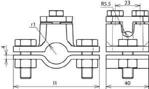 Dehn & Söhne 407034 earthing pipe clamp TG-St/tZn 3/4 inch