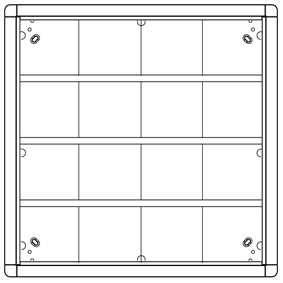 Ritto 1883930 surface-mounted frame 16 module slots, titanium