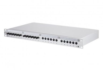 METZ CONNECT 1502050112-E OpDAT PF splice 12xST-S metal OM3 grey patch panel