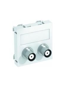 OBO Bettermann MTG-2BC F AL1 2x coupling Bu-Bu 45x45mm multimedia carrier Audio-BNC, 6105096
