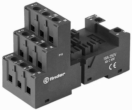 Finder 92.03.0 Relay socket 92030 black