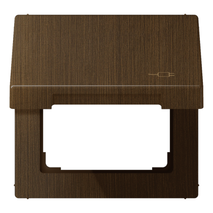 Jung ME2990KLSOCAT hinged cover with return spring, with symbol plug, brass, LS series, antique brass
