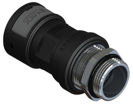 Fränkische Rohrwerke 4890699000 AZPA-48MB-BL1 black metal metric K strain relief