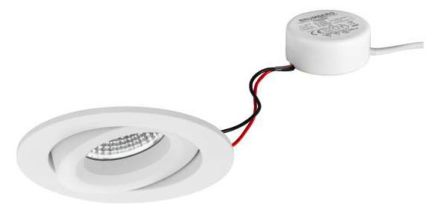 Brumberg 40378173 230V AC 7W 3000K structured LED recessed ceiling spotlight