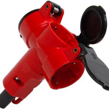 Kopp 183312017 3-way up to 3x15qmm red SCHUKO coupling
