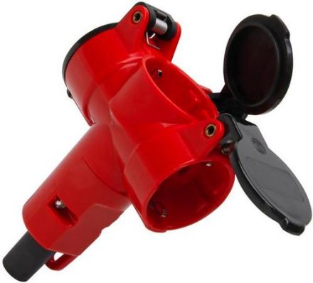 Kopp 183312017 3-way up to 3x15qmm red SCHUKO coupling