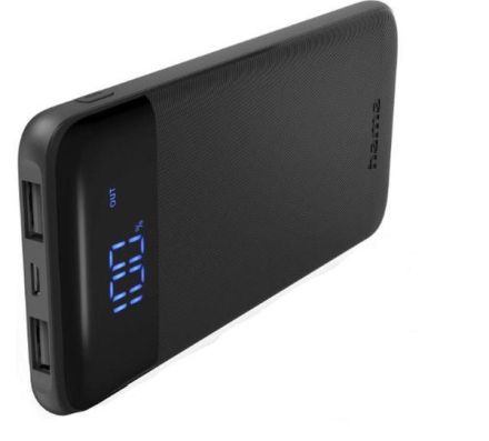 Hama 201661 'LED10' 10000mAh, Anthracite Power Pack