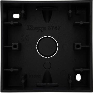 Kopp 374750008 HK07 1-way black matt surface-mounted housing
