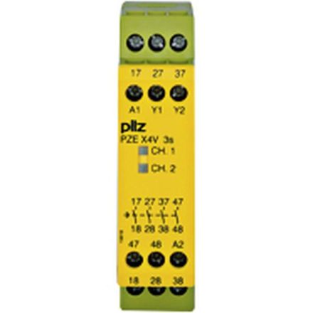 Pilz 774583 PZE X4V 3/24VDC 4n/o fixed contact block